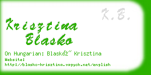 krisztina blasko business card